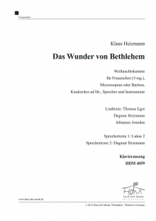 Das Wunder - (Klavierauszug FCh)