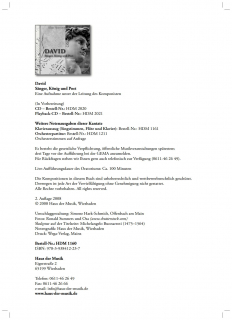 David - König, Sänger und Poet - (Chorpartitur)