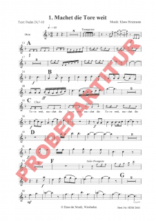 Macht hoch die Tür -(Oboe)