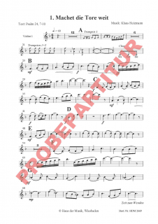 Macht hoch die Tür - (Violine 1)