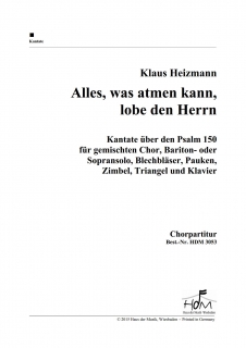 Alles, was atmen kann - Chorpartitur