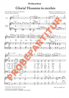 Gloria! Hosanna in excelsis (Partitur - Chorsatz mit Klavierbegleitung und Flöte)