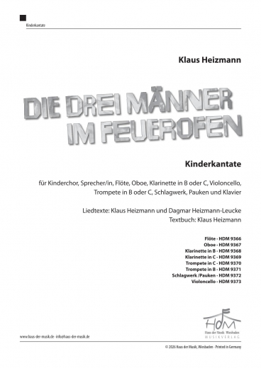 Die drei Männer im Feuerofen Trompete in B