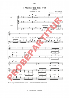 Machet die Tore weit (Chorpartitur)
