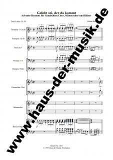 Gelobt sei, der da kommt - Partitur - Ausgabe für Gemischte Chöre und Männerchöre