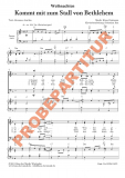 Kommt mit zum Stall von Bethlehem (Partitur - Chorsatz mit Klavierbegleitung)