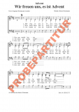 Wir freuen uns es ist Advent (Chorpartitur SAM) Wir freuen uns es ist Advent (Chorpartitur SAM)