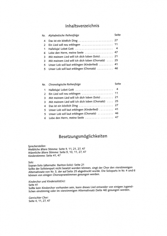 Halleluja! Lobet Gott (Kleine Partitur)