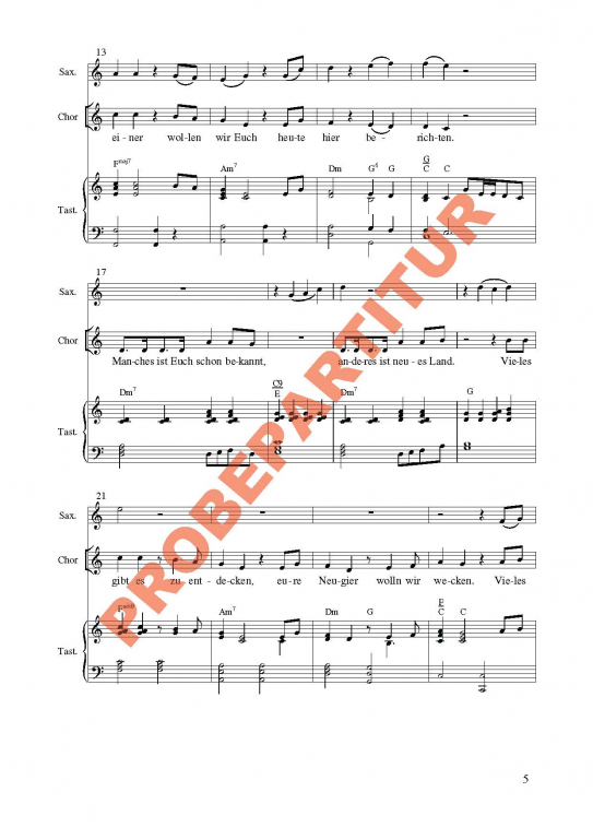 Noah und die große Flut - Partitur