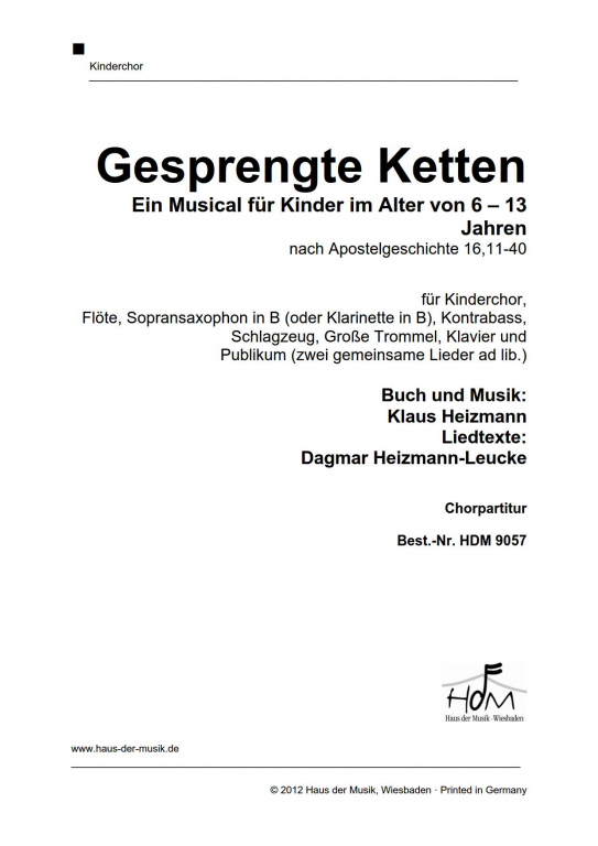 Gesprengte Ketten - (Chorpartitur)