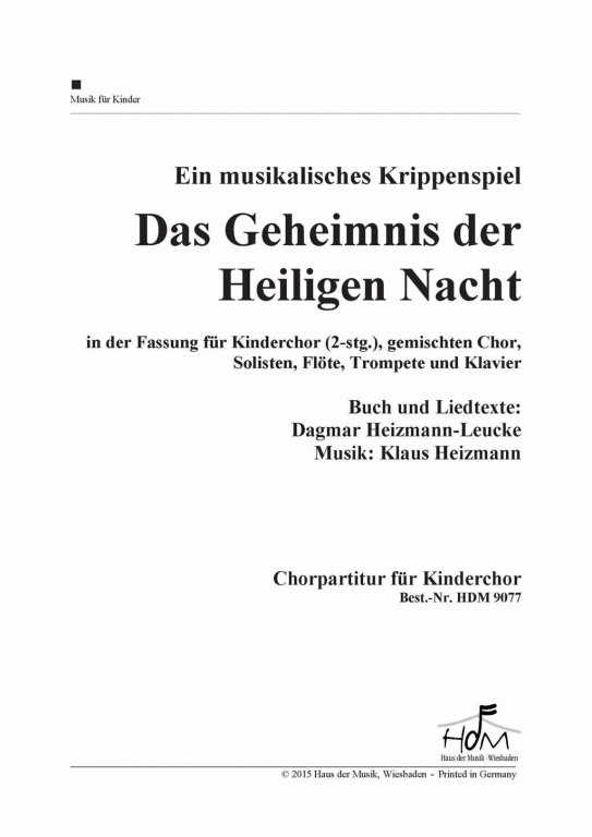 Das Geheimnis der Heiligen Nacht - (2- Kinderchor)