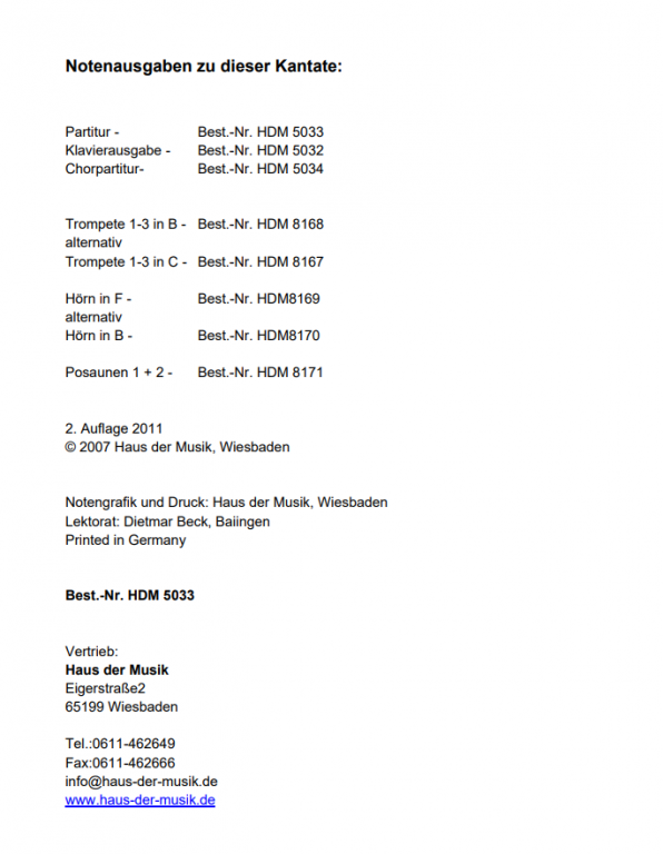 Gott sei Dank (Partitur)