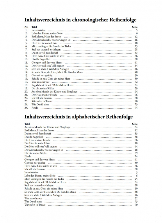 David - König, Sänger und Poet - (Chorpartitur)