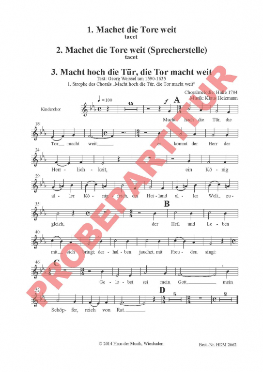 Macht hoch die Tür - (Kinderchor)