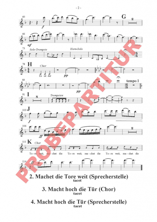 Macht hoch die Tür - (Flöte)