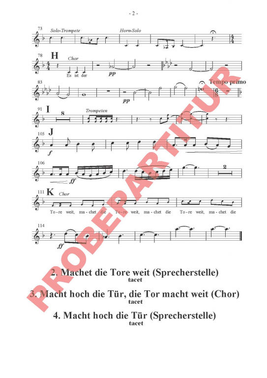 Macht hoch die Tür -(Oboe)
