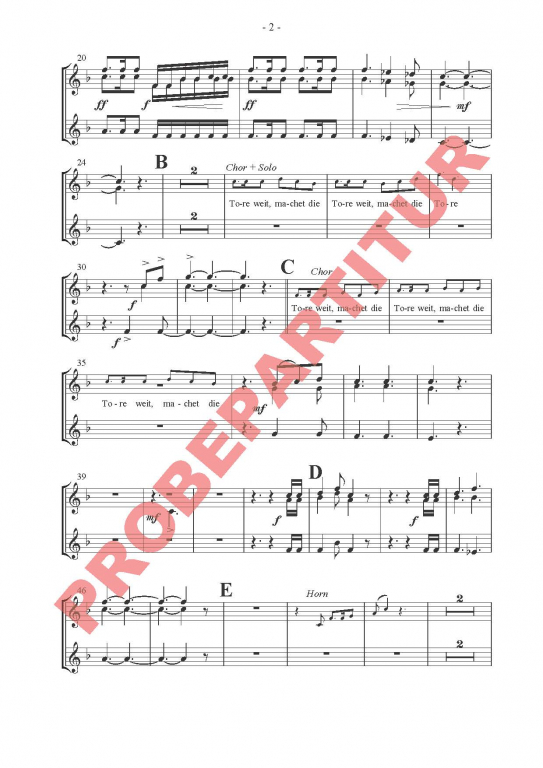 Macht hoch die Tür - (Trompete in C)