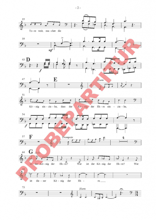 Macht hoch die Tür -( Posaune 1+2 / Tuba)