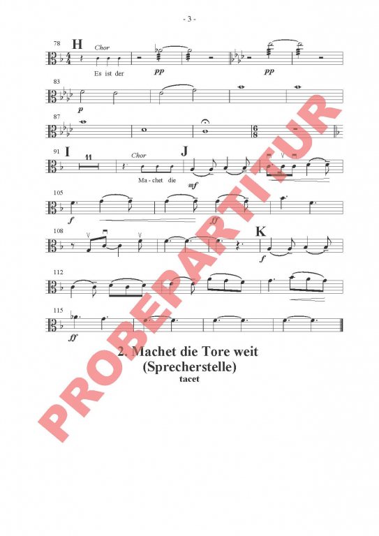 Macht hoch die Tür - (Viola)