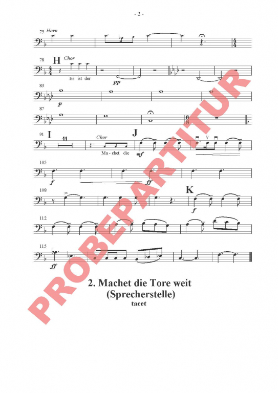 Macht hoch die Tür - (Violoncello)