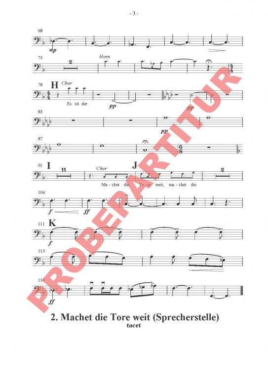 Macht hoch die Tür - (Kontrabass)