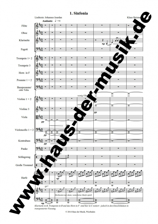 Jerusalem Schalom - (Orchesterpartitur)