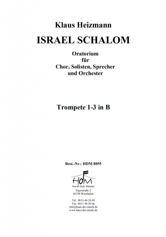 Israel Schalom - (Trompete 1-3 in B)