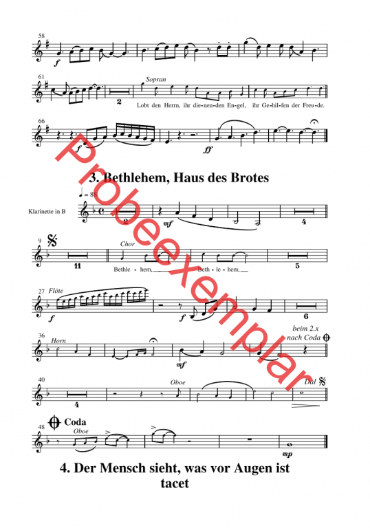 David - König, Sänger und Poet - (Klarinette in B)