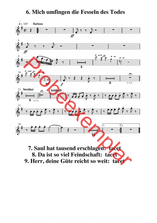 David - König, Sänger und Poet - (Klarinette in B)