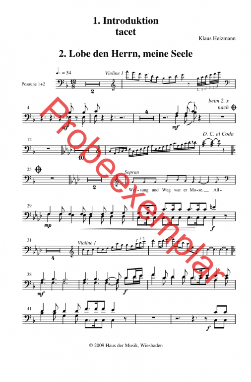 David - König, Sänger und Poet - (Posaune 1-2)