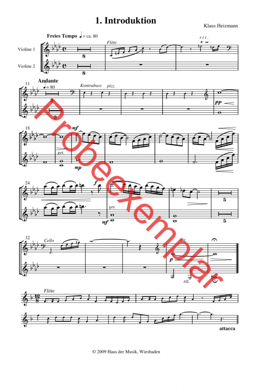 David - König, Sänger und Poet - (Violine 1 + 2)