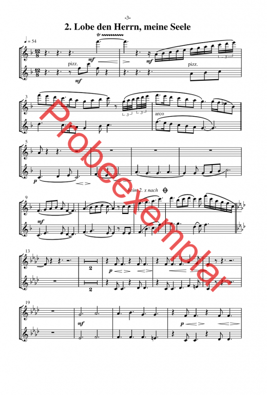 David - König, Sänger und Poet - (Violine 1 + 2)