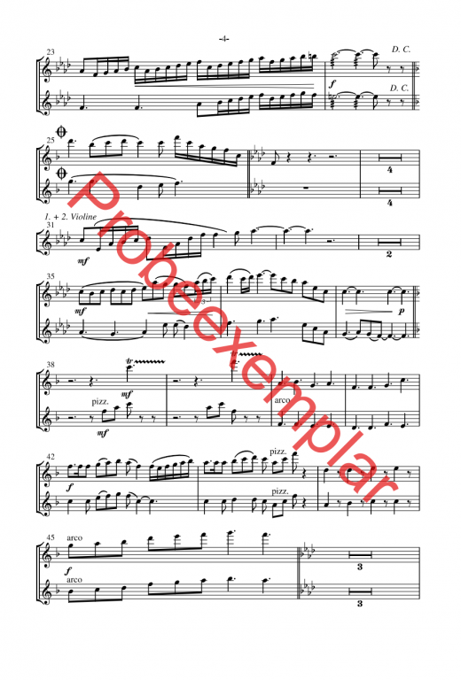 David - König, Sänger und Poet - (Violine 1 + 2)