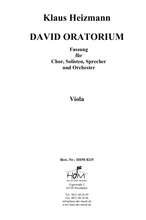 David - König, Sänger und Poet - (Viola)
