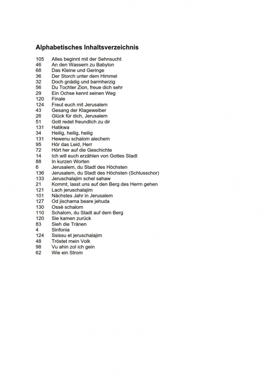 Jerusalem Schalom - (Klavierauszug)