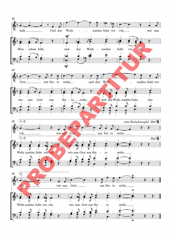 Wenn das Weihnachtslicht unser Herz berührt (Chorpartitur GCh)