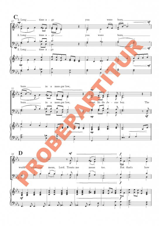 Sweet Little Jesus Boy (Partitur - Chorsatz mit Klavierbegleitung)