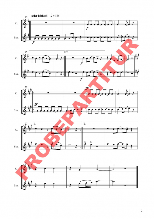 Das Räubernest von Bethlehem (Klarinette in C, Saxophon in C, Flöte)