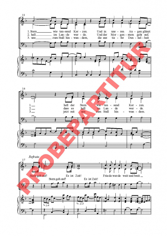 Auf dem Weg nach Bethlehem (Partitur SAM)