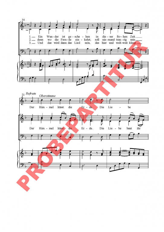 Kommt mit zum Stall von Bethlehem (Partitur SAM)