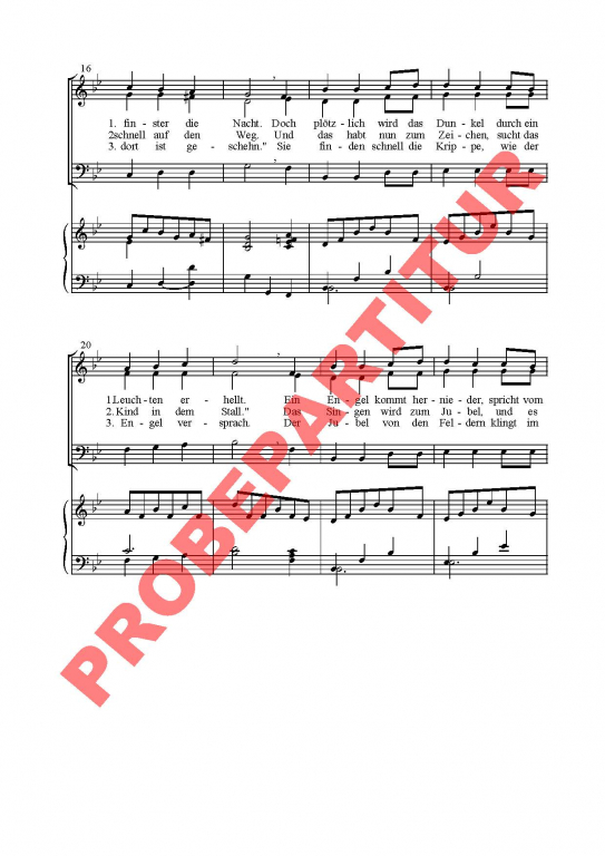 Auf Bethlehems Feldern (Partitur SAM)