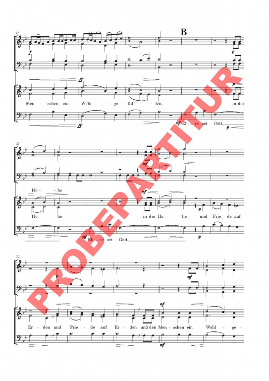 Ehre sei Gott in der Höhe (Silcher) (Partitur SAM)