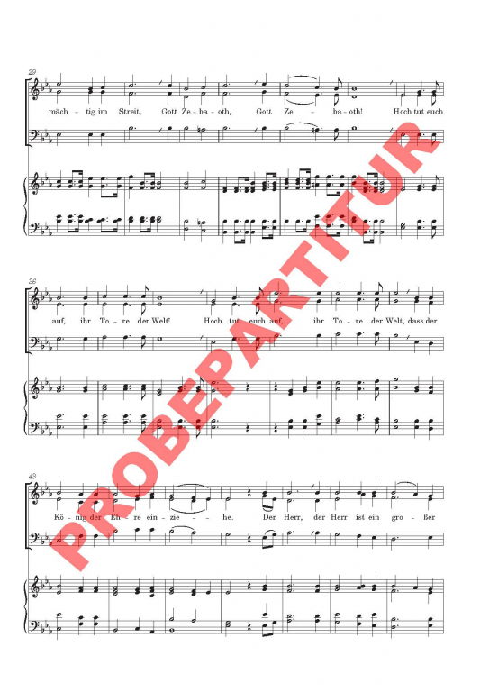 Hoch tut euch auf (Partitur SAM)