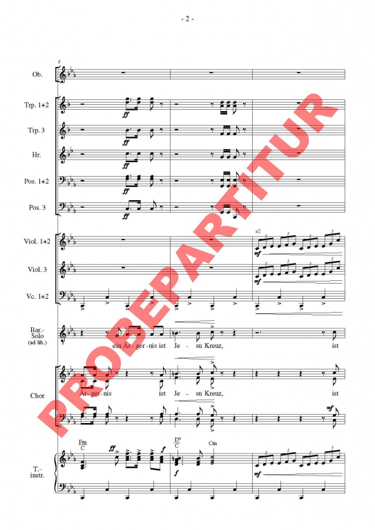 Ein Ärgernis ist Jesu Kreuz (Orchesterpartitur)