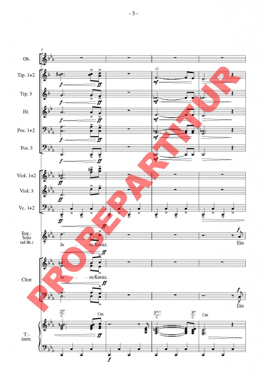 Ein Ärgernis ist Jesu Kreuz (Orchesterpartitur)