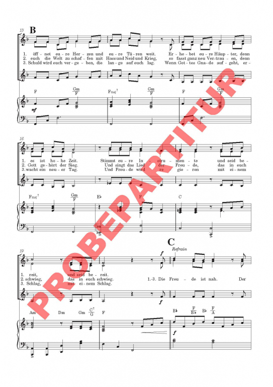 Nun öffnet eure Türen (Partitur FCh)