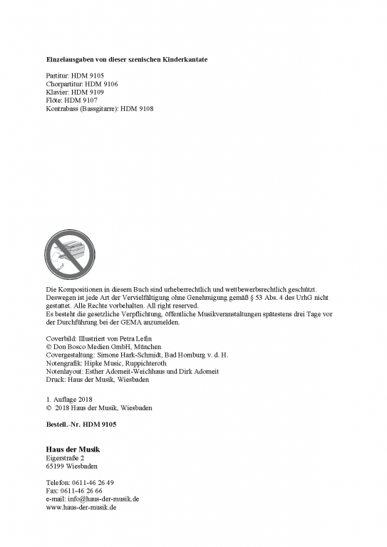 Die Hochzeit zu Kana - (Partitur)