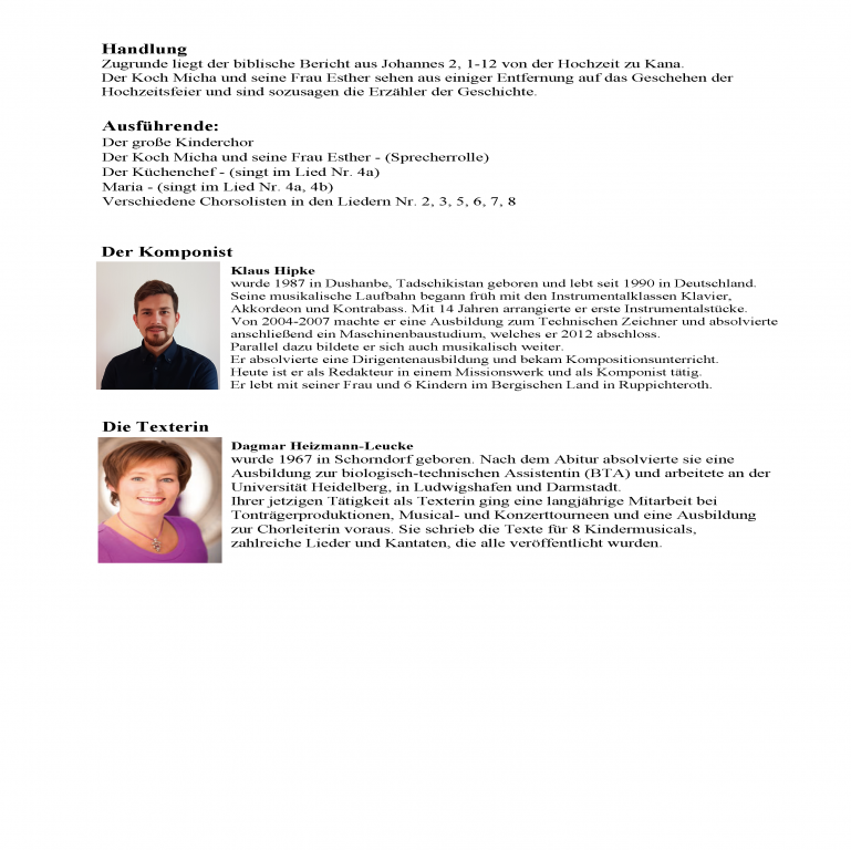 Die Hochzeit zu Kana - (Partitur)