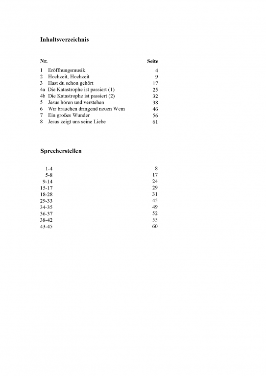 Die Hochzeit zu Kana - (Partitur)