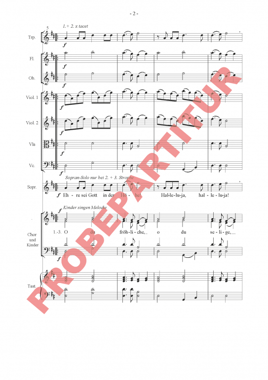 O du fröhliche - Orchesterpartitur